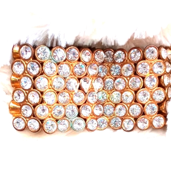 💞SALE!💞 Vintage Heavy RHINESTONE STRETCH Bracelet - Estate Jewelry - Picture 4 of 7